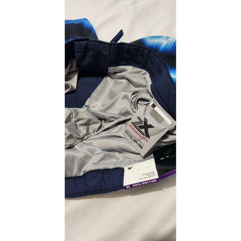 Zeroxposur Swim Trunks Men XXLARGE Color Blue Navy With Pockets UV Protection - Picture 8 of 13